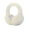 thumbnail image 1 of Orejeras plegables para mujer, orejeras mullidas para clima frío, diadema cálida para invierno, lindos calentadores de orejas holgados, 1 of 5
