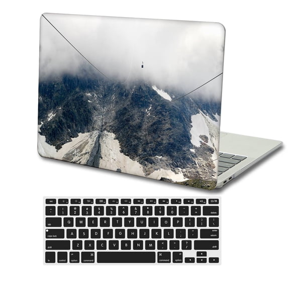 KSK KAISHEK for MacBook Air 13" Case 2022 - 2018 Rel. Model A1932/A2179/A2337 m1, Plastic Hard Shell + Black Keyboard Cover, Sky Series 0333