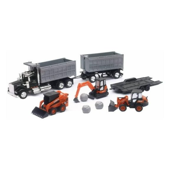 Kubota Construction Vehicle with 1:43 Kenwood Dump Truck Set