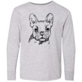thumbnail image 3 of Inktastic French Bulldog Portrait Long Sleeve Youth T-Shirt, 3 of 5