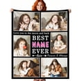 thumbnail image 3 of Custom Blanket with Photos Text, Personalized Blanket with Pictures Aniversary Gifts for Mom, Dad,Families,Boyfriend,Girlfriend,Kids, Christmas Blanket., 3 of 6