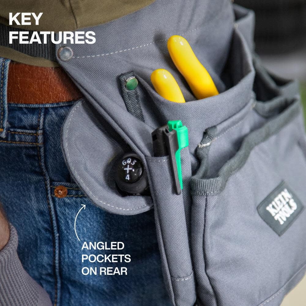 Klein Tools 8-Pocket Tool Apron, Gray