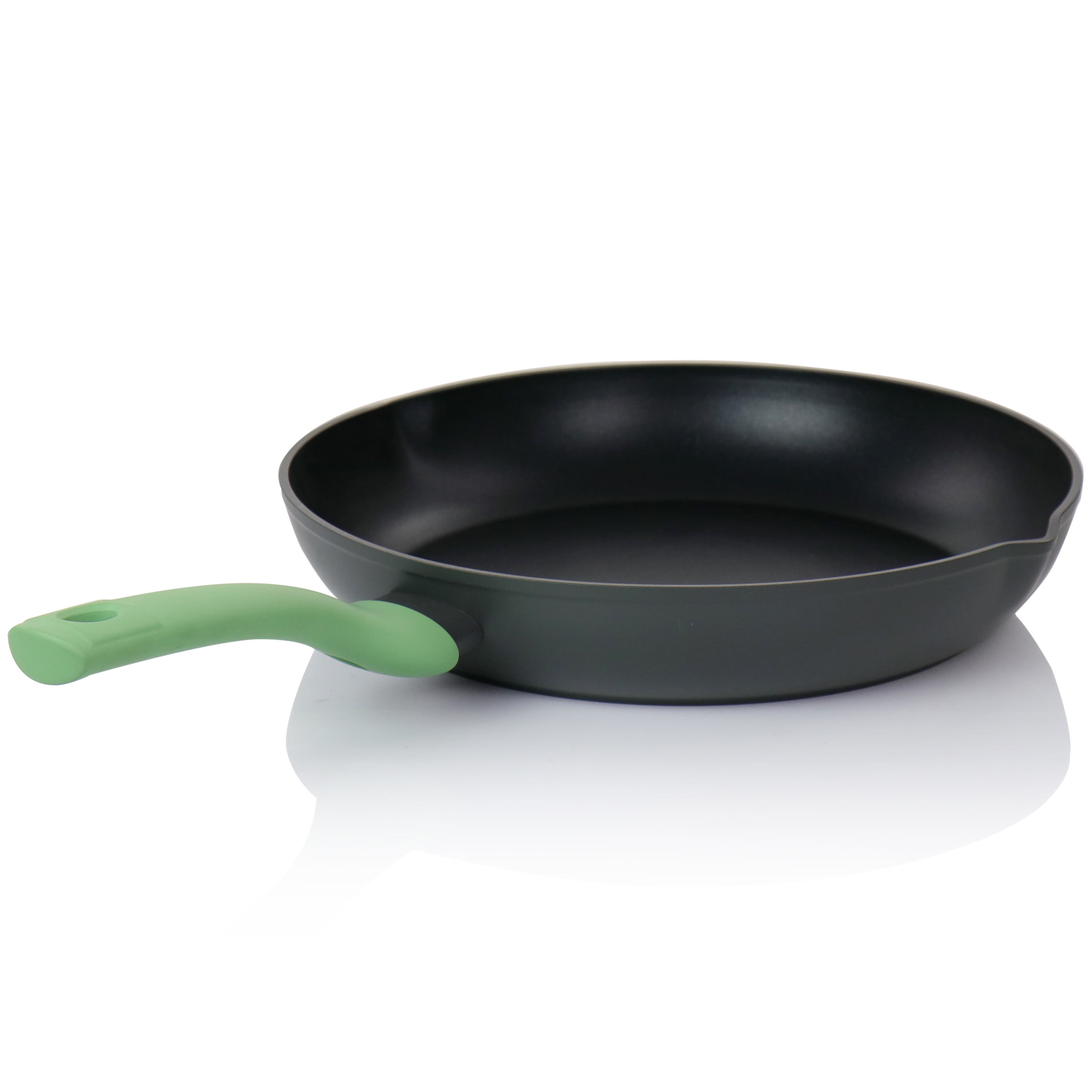 Oster Rigby 12 Inch Aluminum Nonstick Frying Pan In Green With Pouring  Spouts : Target