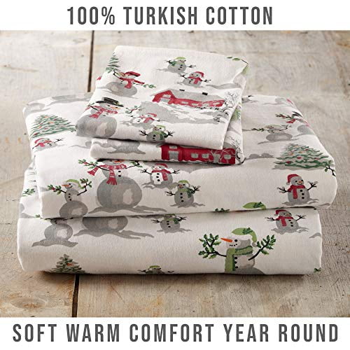 Home Fashion Designs Flannel Sheets Queen Winter Bed Sheets Flannel Sheet Set Winter Wonderland