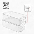 thumbnail image 4 of Jinamart Fridge Organizers Bin - Stackable Pantry Storage Racks Organizers Ideal for Fridge, Kitchen Goods Storage Drawers and Cabinets (12.4" x 6.3" x 3.5" - Set of 8), 4 of 9