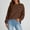 *Brown, variant on ClodeEU Women's Sweater，Casual Crew Neck Sweatshirts， Long Sleeve Solid Tops，Loose Pullover Brown,Womens Plus XXL