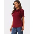 thumbnail image 3 of Top Elegante De BluDe ManCorDe OficiDe Las Camisas Del Cuello De PajariDe Las Mujeres BorgoXS, 3 of 4