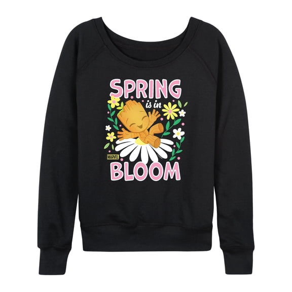 Marvel - Spring Is In Bloom Groot - Women's French Terry Long Sleeve Pullover