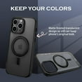 thumbnail image 4 of Case for iPhone 14 Pro,  Case [Compatible with Magsafe] with 360° Rotatable Ring Holder Invisible Stand Slim Translucent Men Women Shockproof Protective Phone Cover 6.1 Inch, Black, 4 of 17