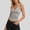 Gray, variant on Women's Cami Tops Plunge V Neck Undershirts Slimming Sleeveless Tank Top Soft Summer Solid Color Cropped Camisole White 2XL