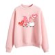 thumbnail image 1 of Gibobby Sudadera mujer Sudadera de forro polar de gran tamaño con cuello redondo y manga larga con hombros caídos(Rosa,XL), 1 of 3
