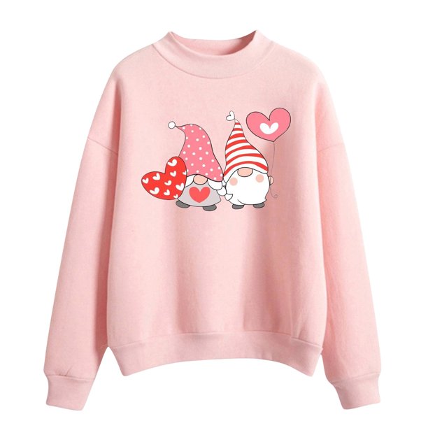 Gibobby Sudadera mujer Sudadera de forro polar de gran tamaño con cuello redondo y manga larga con hombros caídos(Rosa,XL)