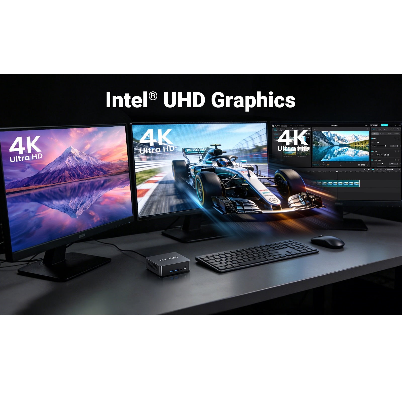 Mini PC – Intel® Core™ i3 Processor N300, Triple 4K@60Hz Output, 16GB DDR5 Memory, 512GB NVMe SSD, 2.5G Ethernet, Wi-Fi 6 & Bluetooth 5.2 MINIX NUC300