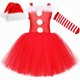 thumbnail image 5 of Vestido con tutú de Papá Noel para niña, disfraz rojo de señora Santa Claus para niña pequeña, ropa de princesa para fiesta de Navidad, 5 of 5