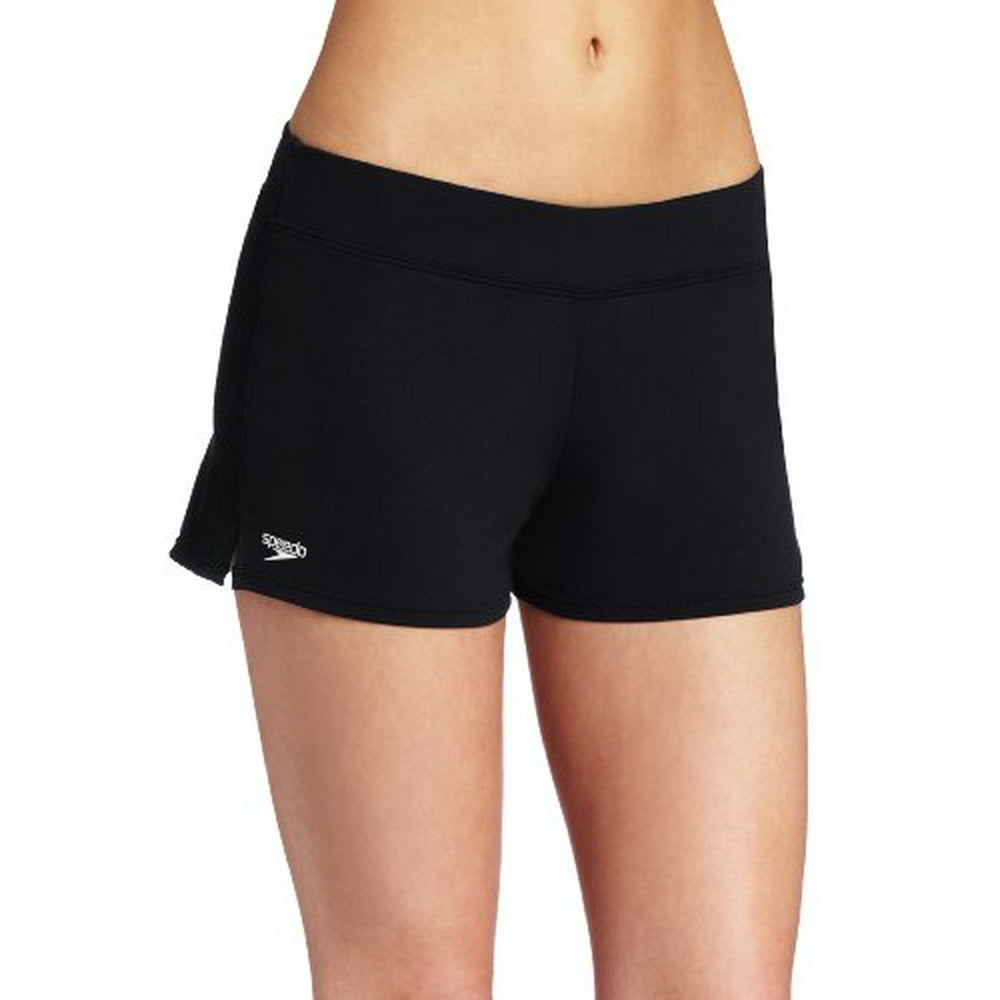 Speedo Women's Swim Short Black Board Shorts, 12