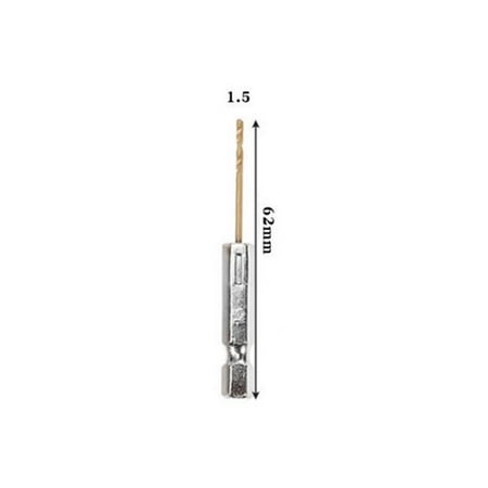 

BAMILL 1pc HSS High Speed Steel Titanium Coated Drill Bit 1/4 Hex Shank 1.5mm-6.5mm