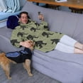 thumbnail image 3 of Wearable Oversized Blanket,Green Bigfoot Pattern Wearable Blanket Hoodie for Adults,Cozy Hooded Blankets with Super Pockets,Super Warm Fuzzy Pullover for Women & Men, 3 of 6