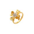 thumbnail image 5 of Blossom Floral Yellow Gold Plated Sterling Silver Nature-Inspired Ring for Women, 5 of 11