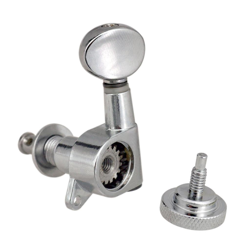 LeeQinersw 6L Vintage Sealed Electric Guitar Tuners Machine Head Tuning Keys Pegs Set Left