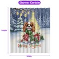 thumbnail image 5 of Merry Christmas Cavalier King Charles Spaniel Snowy Winter with Tree Decorations Shower Curtain Dog Lover Gifts Waterproof Bathroom Bathtub Curtain - 12020, 5 of 5