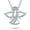 Clear, variant on Womens Guardian Angel Pendant Necklace with CZ Accents in Sterling Silver