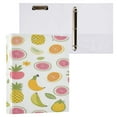 thumbnail image 3 of WOBOGO Many Different Fruits on White Background File Folders Extra Large Capacity to Hold 200 Sheets of Documents Hard Shell Ring Binder for School Home Office, 3 of 10