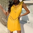 thumbnail image 7 of Swimsuit Cover Up Beach Swim Cover Up Women's Hand Hook Stitching V Neck A Line Skirt Sexy Beach Bikini Swimsuit Cover Up, 7 of 7