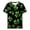 #0187-Green, variant on Uootdi St Patrick's Day Short Sleeve Shirts for Women Crew Neck Distressed Clover Print Soft Tops Festive Parade Wear Holiday Celebration Looks Gift