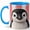 Blue, variant on Baby Penguin Coffee Mug, Arctic Bird Mug, Ceramic 11 oz