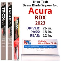 2023 Acura RDX Beam Blade Wipers (Set of 3) w/Rear Wiper