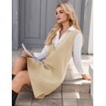 thumbnail image 6 of Zeagoo Women's Sweater Vest Dress Oversized Sleeveless V-Neck Casual Pullover Sweater Fall Winter Knit Slit Short Dress, 6 of 6