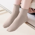 thumbnail image 2 of Ticikt Women's Soft Cotton Crew Socks, Neutral Tone Mid-Calf Socks for All Seasons,Khaki, 2 of 5