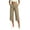 Khaki, variant on Capri Pants for Women Lightweight High Waist Straight Leg Quick Dry Business Casual Work Travel Cargo Pants with Pockets S-2XL