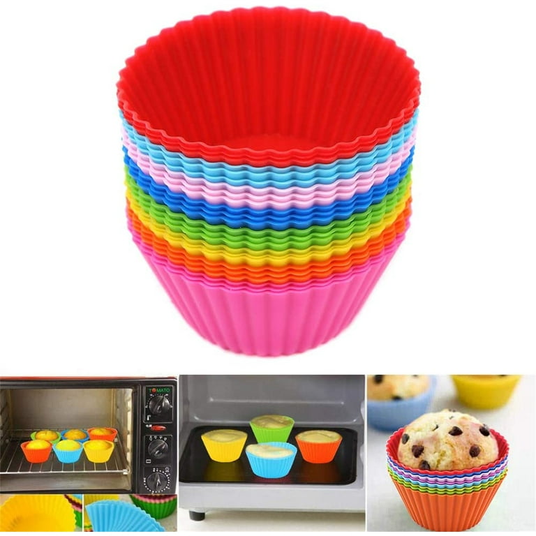 Silicone Baking Cups Reusable Muffin Liners Non-Stick Cup Cake