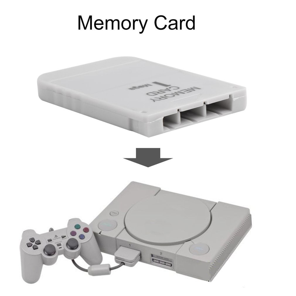 KBONGD PS1 Memory Card 1 Mega Memory Card For Playstation 1 One PS1 PSX Useful Practical Affordable White Walmart.com