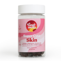 Fungiments Super Cute, Biotin Gummies, Collagen Peptides, Keratin, Vitamin C, Chaga, Bamboo Extract, Mushroom Supplement Gummies for Healthier Skin, Smooths Appearance of Fine Lines and Wrinkles 30ct