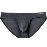 TANBOM Men's Bulge Enhancing Briefs Nylon Underwear Gray M 1-Pack