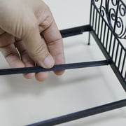 ROZYARD Vintage Iron Bed For 1/12 Scale Dollhouses Decoration Miniature Furniture Model