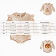 thumbnail image 4 of KPOPLK Holiday Baby Girl Bodysuit Long Sleeve Cartoon Bubble Romper with Christmas Halloween Thanksgiving 3 6 9 12 Months(Brown,12-18 Months), 4 of 6