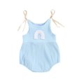 thumbnail image 1 of Bagilaanoe Newborn Baby Girl Rompers Sleeveless Tie-up Bodysuit 3M 6M 12M 18M 24M Infant Summer One Piece Jumpsuit, 1 of 8