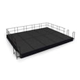 thumbnail image 2 of National Public Seating SG481610C-40-SS10 16 x 20 ft. Red Carpet Stage with Black Shirred Pleat Skirting, 16 in. Height, 2 of 4