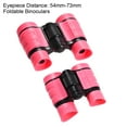 thumbnail image 3 of Uxcell Binoculars 4X30 Compact Foldable Binoculars Shock Proof with Neck Strap for Bird Watching Hiking Camping Pink, 3 of 5