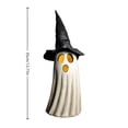 thumbnail image 2 of MMJ Ghost Decor Lighted Ghost Witch Hat Blow Mold Statue with LED Lights, Freestanding Decor for Porch Yard Halloween decorations, 2 of 7