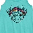 thumbnail image 2 of Instant Message - Highland Cow Flower Crown - Toddler and Youth Girls A-line Dress, 2 of 5