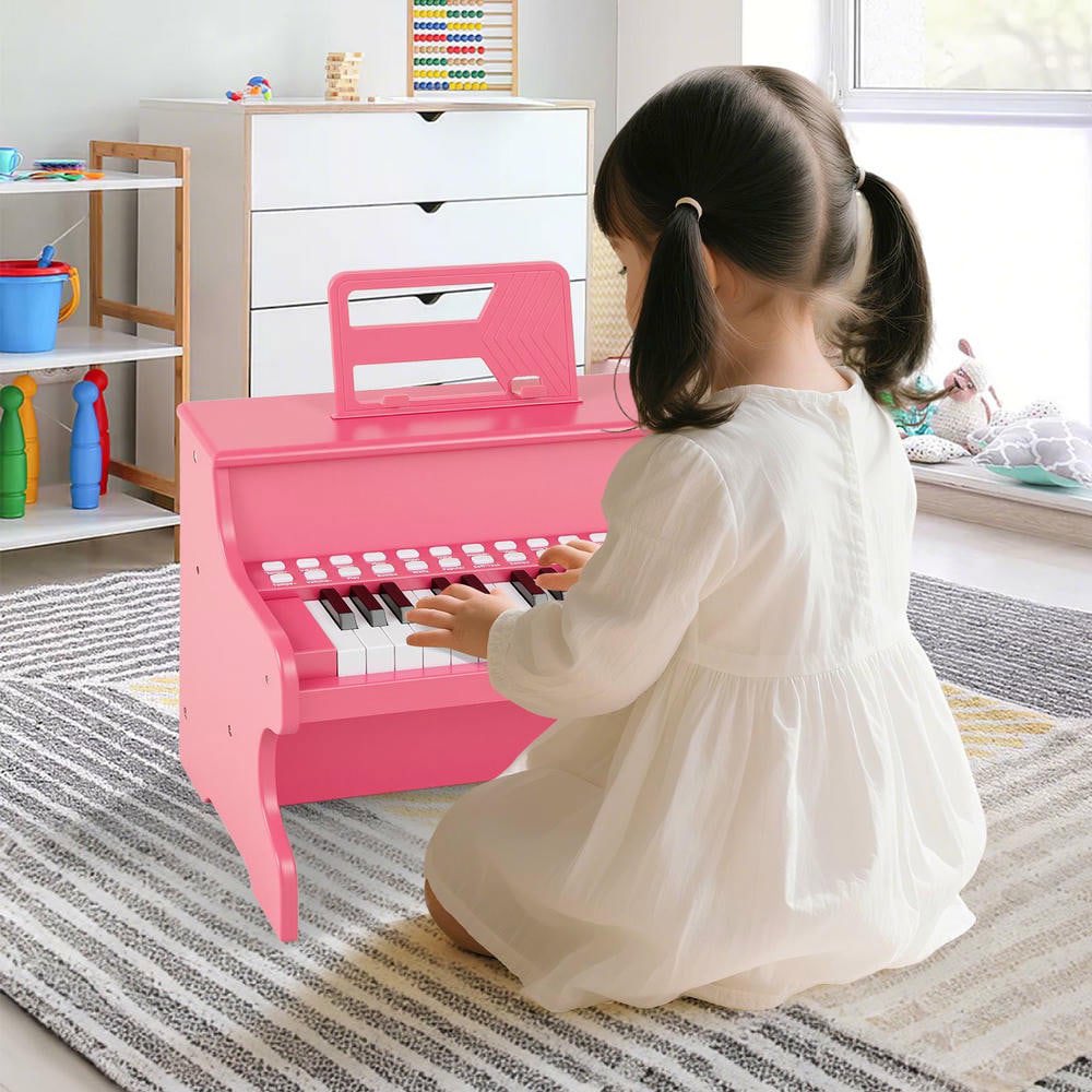 Resenkos 25-Key Kids Piano with Teaching Mode & Speed Control - Pink