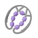 thumbnail image 1 of Masajeador de piernas con rodillo de 7 ruedas, portátil, para relajar músculos tensos, cuidado en casa, rodillo para muslos Violeta gris, 1 of 9