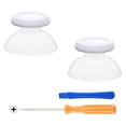 thumbnail image 3 of eXtremeRate White & Clear Dual-Color Replacement Thumbsticks Analog Stick Joystick for PS5 BDM-010/020/030/040, 3 of 6