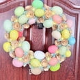 thumbnail image 5 of Luxcidy 1PCS Easter Eggs Wreath Spring Plaid Floral Decoration For Door Indoor Outdoor Farmhouse Style Colorful Festive Holiday Welcome Decor(A), 5 of 7