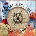 thumbnail image 2 of Art Licensing Studio 26x26 White Modern Wood Framed Museum Art Print Titled - Circled Lighthouse 1, 2 of 4