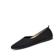 thumbnail image 3 of Women's Knit Pointed Toe Ballet Flats, Breathable Comfortable Slip-On Casual Dress Shoes, 3 of 5